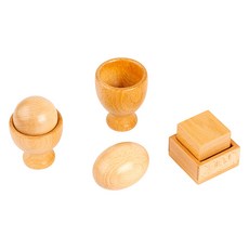 educo 0~3歲 Timeline 形狀配對原木玩具, 1個, 混合顏色