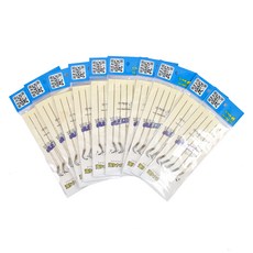 HAIDON 海東 長子線二本鉤 海鯽魚用 編織線 帶倒刺, 10個