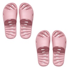 마켓감성 홈 웨어러블 욕실화, 분홍, 2개
