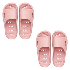 마켓감성 물빠짐 플립 욕실화, 핑크, 2개