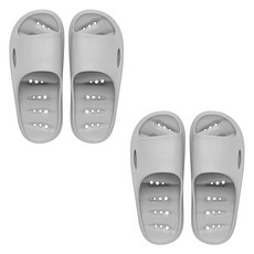 마켓감성 물빠짐 플립 욕실화, 그레이, 2개