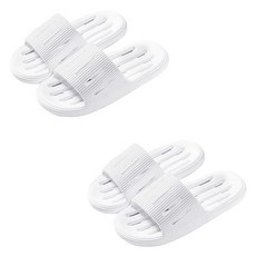 마켓감성 라인 물빠짐 욕실화, 화이트, 2개