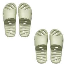 마켓감성 홈 웨어러블 욕실화, 연두, 2개