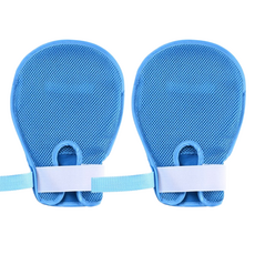 ADUNE 網眼拉鍊手部約束防抓手套 藍色, 2個