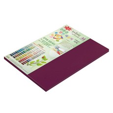 종이문화 뉴씨플레인 얇은 양면색상지 120g No 12 자주색, 40개