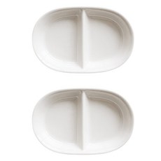 American Road 無尼陶瓷多用途分隔醬料碟 RK2250, 白色, 2個