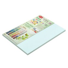 종이문화 뉴씨플레인 얇은 양면색상지 120g No 05 연하늘색, 40개