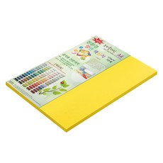 종이문화 뉴씨플레인 얇은 양면색상지 No 06 연노랑색, 40개