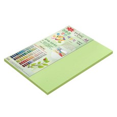 종이문화 뉴씨플레인 얇은 양면색상지 120g No 13 연연두색, 40개