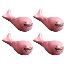可愛鯊魚餐具架, 4個, 粉紅色