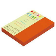 종이문화 뉴씨플레인 얇은 양면색상지 A6 120g No 29 주황색, 132개