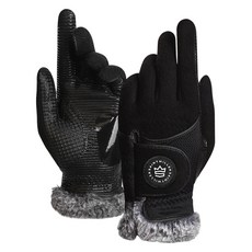 SaintMiller 男士 Winter Grip 防寒高爾夫手套 雙手組, 1套, 黑色