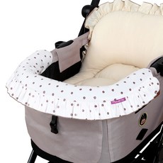 Manito 寵物狗推車智能防撞保護墊, 圓圈棕色, 1個