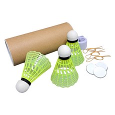 Hwirun羽毛球回球拍, 黃色螢光, 1個, 3入