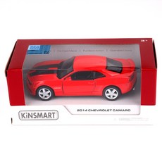 KiNSMART 2014 雪佛蘭 Camaro 條紋汽車可動玩具 KT5383F, 紅色, 1個
