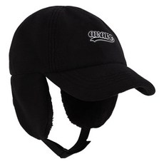 어베이브 플랩 볼캡 방한 골프모자, 블랙, 1개