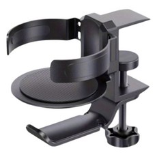 Macojay 旋轉掛式書桌杯架, 黑色, 單一商品