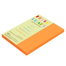 종이문화 뉴씨플레인 얇은 양면색상지 No 44 오렌지색 120g, 53개