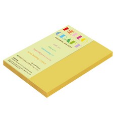 종이문화 뉴씨플레인 얇은 양면색상지 No 43 노랑색 120g, 53개