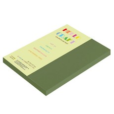 종이문화 뉴씨플레인 얇은 양면 색상지 No 62 솔잎색 120g, 53개