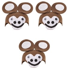 Party09 不織布動物帽, 猴子, 3個