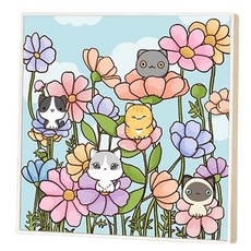 Hegro可愛貓咪動物油畫繪畫DIY組, 1組, A998