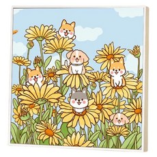 Hegro可愛貓咪動物油畫繪畫DIY組, 1組, A997