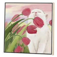 Hegro可愛貓咪動物油畫繪畫DIY組, 1組, A999