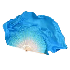 marketpia 傳統扇舞 舞蹈 漸層絲綢飄帶 舞蹈扇 飄帶 30cm, 1個, A型