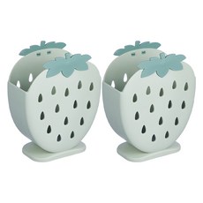 家用草莓餐具盒, 天藍色, 2個