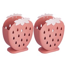 家用草莓餐具盒, 紅色, 2個