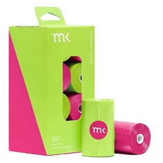 Modern Canine MK 便便袋 排便袋 補充包, 1個, 綠色/粉紅色
