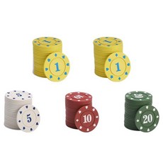 B2WIN 撲克籌碼 Type 2 1 x 40p + 5 x 20p + 10 x 20p + 20 x 20p 套組, 1套, 混合色