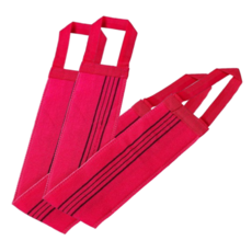 Yeobihome 身體搓背長版沐浴去角質巾, 紅色, 2個, 1入