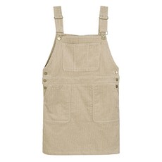 여성용 랩 코듀로이 멜빵 포켓 원피스 AQ4WOA61