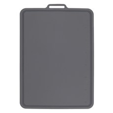 SiliconStory 韓國製造 抗菌矽膠白金雙面砧板, 炭灰色, 1個