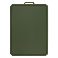 SiliconStory 韓國製造 抗菌矽膠白金雙面砧板, 橄欖卡其色, 1個