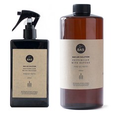 Bas 自然芬多精濃縮除臭噴霧 300ml+補充瓶 1L組, 1組