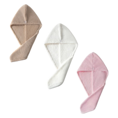 Taminayo 乾髮巾3件組, 1套, 米色, 白色, 粉紅色