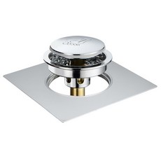 Yuzlike排水道存水彎防臭防蟲腳踏式塞子, 銀