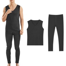 맬러뮤트 남성용 기모 노라인 베이스 레이어 나시 + 레깅스 세트