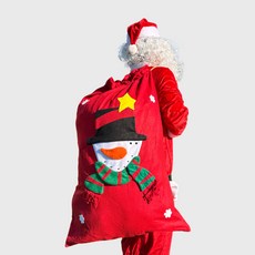 PARTY 09 聖誕麻布袋, 1個, 雪人