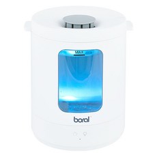 boral 大容量玻璃蒸氣加熱式小夜燈加濕器 3L, 白色, BR-DS30