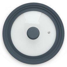 Nonu 多用途矽膠強化玻璃蓋灰色中型22 24 26cm NWMSGL-222426, 1個