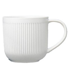 프렌치마르스 세로라인 심플 머그잔 410ml FM065, 화이트, 1개