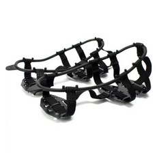 River Fox 雪爪防滑鞋套 冰爪 24爪 雙腳套組, 黑色