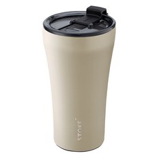 STTOKE 掀蓋式陶瓷保溫杯, 穆勒灰, 350ml, 1個