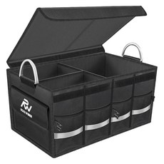 RoadWinner 汽車後車廂折疊整理器, 黑色