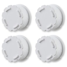 PURESOO 廚房Cobra型&洗手台水龍頭過濾器替換濾芯, 4個, 無香