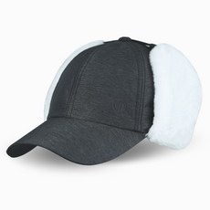 lupeo 男款冬季防寒耳罩式棒球帽, 炭灰色, 1個